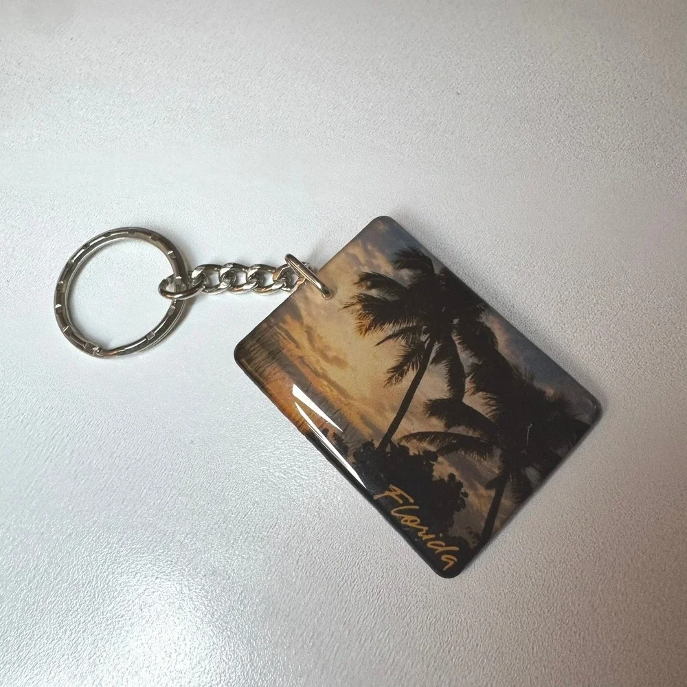 Florida Palm Tree‎ Sunset Souvenir Keychain
